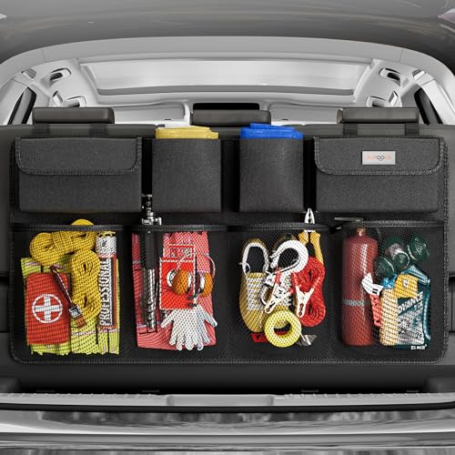 SURDOCA Hanging Trunk Organizer for SUV, [UPGRADED 7 Times] Car Organizers and Storage, Car Accessories Interior, Space Saving Expert - Image 2