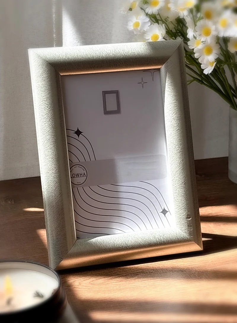 LOWHA Ornate Tabletop Picture Photo Frame with MDF Backing Includes Built-in Stand and Acrylic Front