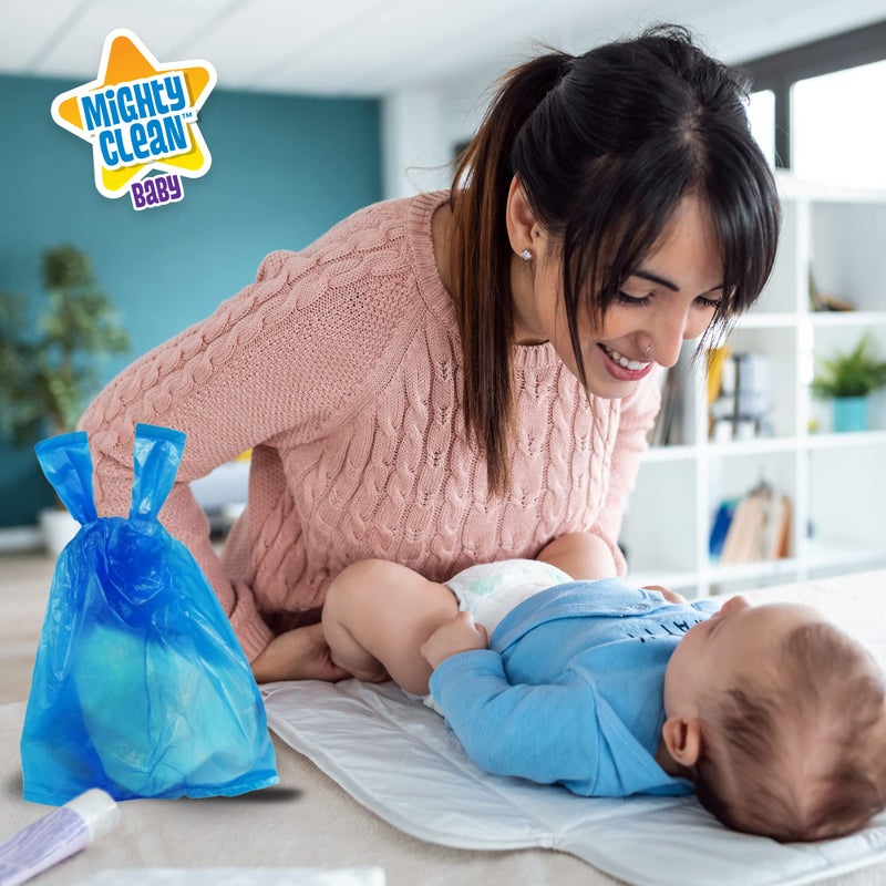 Mighty Clean Baby Disposable Diaper Bags with Light Powder Scent, 300 count - Image 5