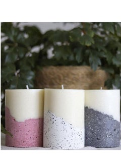 Generic 3 decore concrete candles 