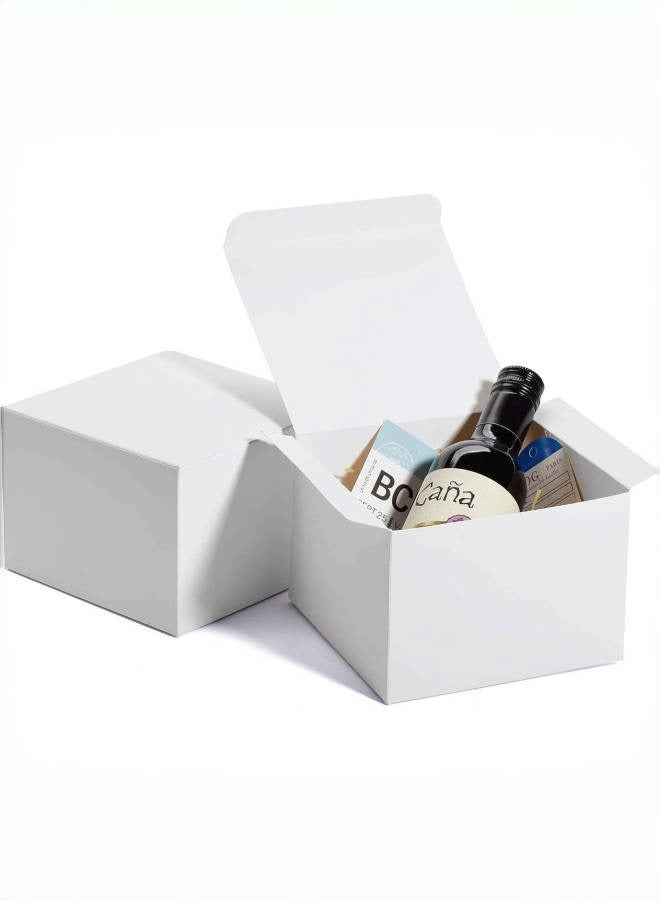 Generic 10 Pack Gift Box Set With Rope And Tags,White Gift Boxes , 15*15*10cm,DIY Bridesmaid Proposal Box, Recyclable,Foldable Box for Wedding, Birthday Party  - Image 2