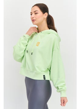 PUMA Women Sportswear Fit Hooded Outdoor Sweatshirt, Lime Green  - Image 2