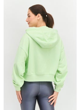 PUMA Women Sportswear Fit Hooded Outdoor Sweatshirt, Lime Green  - Image 3