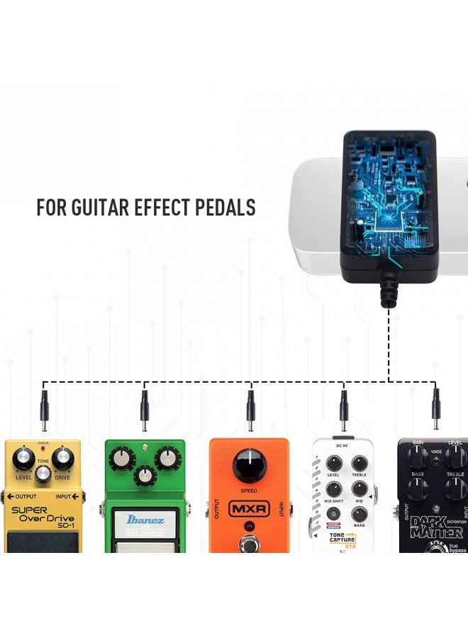 SONICAKE محول طاقة SONICAKE 9V DC 1A لدواسات تأثير الجيتار مع كابل طاقة 5 طرق دايزي تشين - Image 2