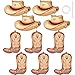 SISABAMA 10 Pcs Western Cowboy Balloons Large Boots Hat Western Theme Party Ballons Party Decorations Cowgirl Horse Rodeo - Image 2