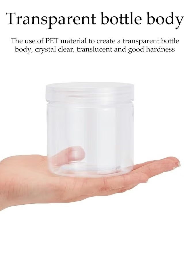 8 Pcs Clear Plastic Jars with Lids,Slime Containers for Kids DIY Crafts,Airtight  Storage Containers for Dried Fruit,Candy,Spices,Kitchen,Household - Image 5