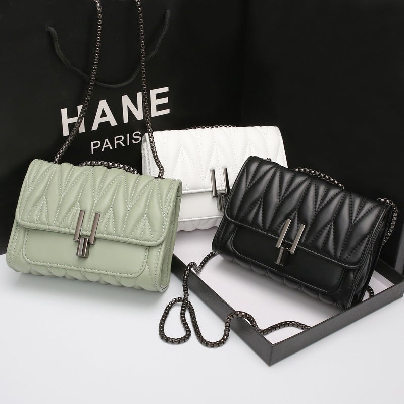 Ladies Bag Export 2024 Women'S Bag Shoulder Bag Fashion Pleated Small Square Bag Shoulder Bag Chain Bag - Image 5