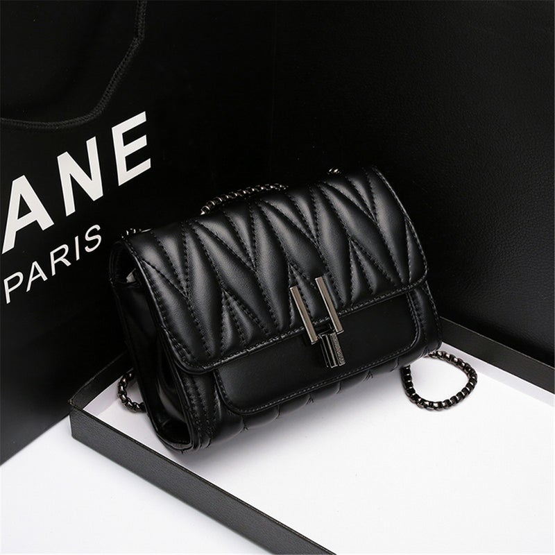 Ladies Bag Export 2024 Women'S Bag Shoulder Bag Fashion Pleated Small Square Bag Shoulder Bag Chain Bag - Image 2