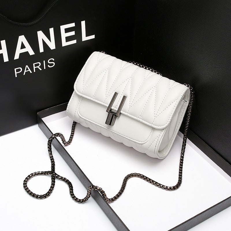 Ladies Bag Export 2024 Women'S Bag Shoulder Bag Fashion Pleated Small Square Bag Shoulder Bag Chain Bag - Image 4