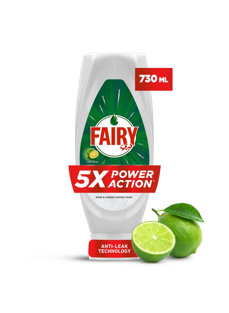 Fairy 5X Power Action Lime Dishwashing Liquid Soap 730ml - Image 1
