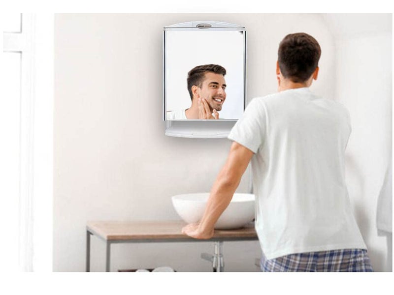 GRACE FINE WARE GRACE FINE WARE Washbasin Cabinet with Mirror Premium Wall Mounted Storage Cabinet with Magnetic Door 4 Inner Shelve Stylish HeavyDuty Plastic Cabinet for Storage  - Image 4