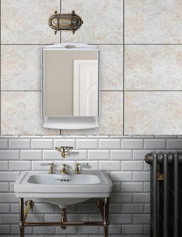 GRACE FINE WARE GRACE FINE WARE Washbasin Cabinet with Mirror Premium Wall Mounted Storage Cabinet with Magnetic Door 4 Inner Shelve Stylish HeavyDuty Plastic Cabinet for Storage  - Image 1