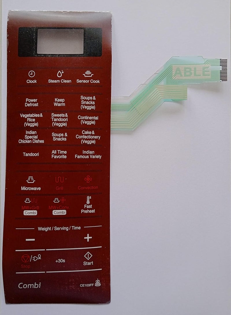 ABLE ميكروويف Able CE103FF مع لوحة مفاتيح لمسية CE113PFXTL حمراء - Image 5