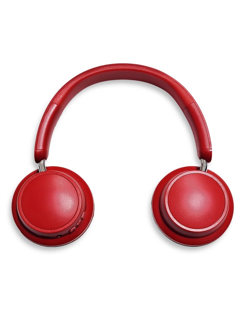 Generic - Bluetooth Headphone , Wireless Headset , Model WS-620 , Bluetooth , Play Time 20 Hours , Battery 150mAh, External Built In Microphone, USB Type-C, Pure Bass Sound, Noise Cancelling (Red) - Image 1