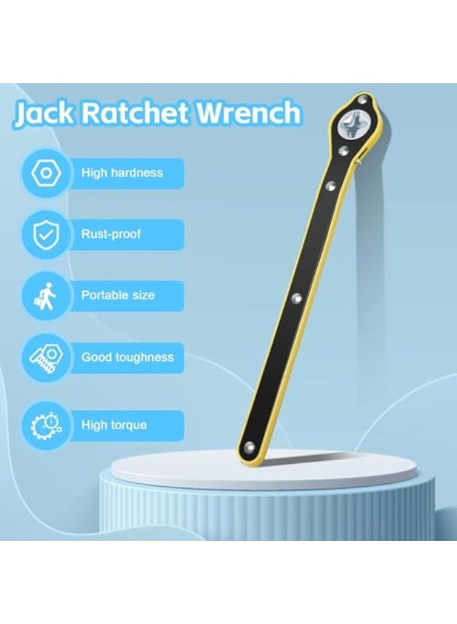X spring Jack Ratchet Wrench, 360° Swivel Cross Wrench, Auto Tire Repair Tool, Heavy Duty Labor-Saving Scissor Jack Handle, Speed Scissor Jack Lift Tool for Car, SUV, Truck, Roadside Emergency  - Image 4