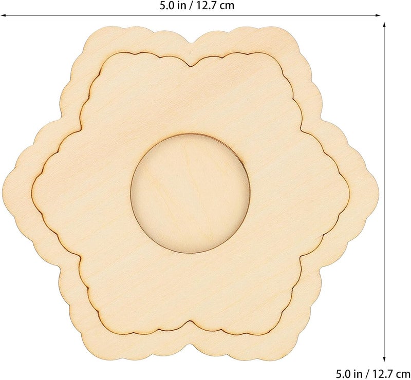 Mini Wooden Photo Frames 5pcs Small Decorative Painting Frames Crafts for Home Room Décor - Image 2
