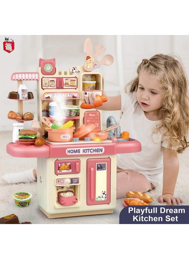 Toytales TOYTALES Playing Home Kitchen Set, Interactive Cooking Pretend Play Set for Kids, Includes Mini Utensils, Realistic Kitchen Toys, Toy for Imaginative Play (Multicolor)  - Image 5