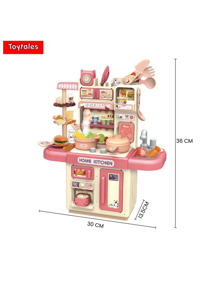 Toytales TOYTALES Playing Home Kitchen Set, Interactive Cooking Pretend Play Set for Kids, Includes Mini Utensils, Realistic Kitchen Toys, Toy for Imaginative Play (Multicolor)  - Image 3