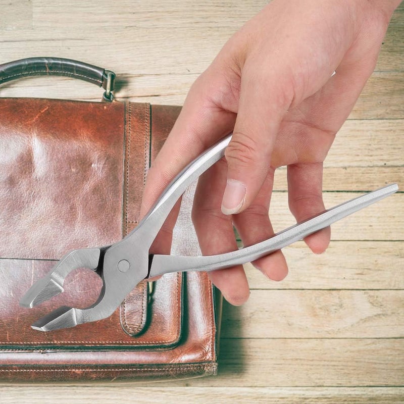 يمكن تخزين في أي مكان 7.9 بوصة كماشة مسطحة، كماشة تسطيح يدوية للحرف الجلدية، كماشة ضبط حافة، ماسك ضغط، كماشة قص جانبية متساوية للحقائب والأحزمة - Image 4
