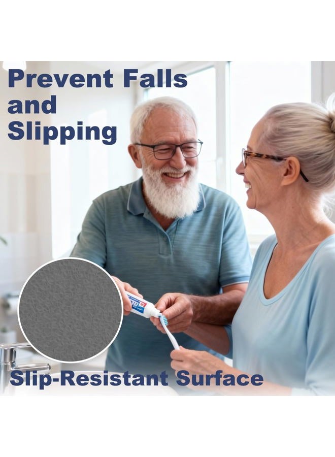 Gecork 28 PCS Shower Floor Non Slip Stickers with Strong Adhesive, Invisible & Durable Anti Slip Shower Stickers with Scraper for Bath Tub, Pools and Stairs(Grey,Hexagon) - Image 2