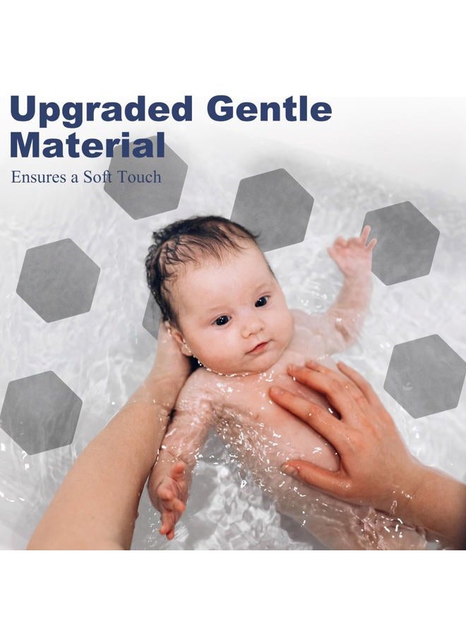 Gecork 28 PCS Shower Floor Non Slip Stickers with Strong Adhesive, Invisible & Durable Anti Slip Shower Stickers with Scraper for Bath Tub, Pools and Stairs(Grey,Hexagon) - Image 4