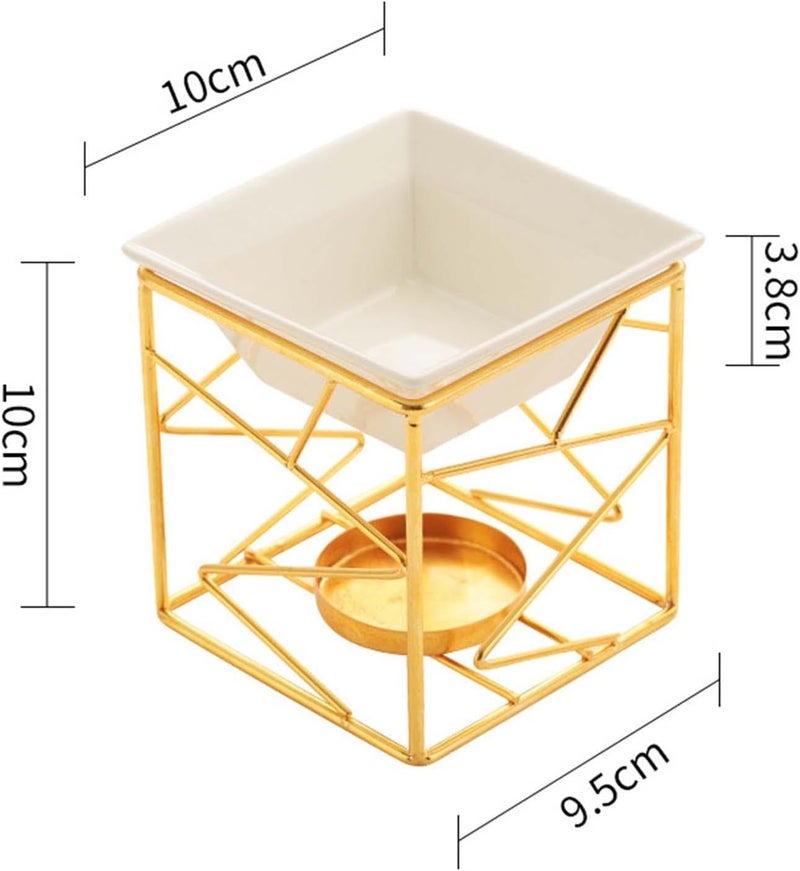 Aroma Oil for Essential Oils with Square Design for and Meditation, Gold - Image 3