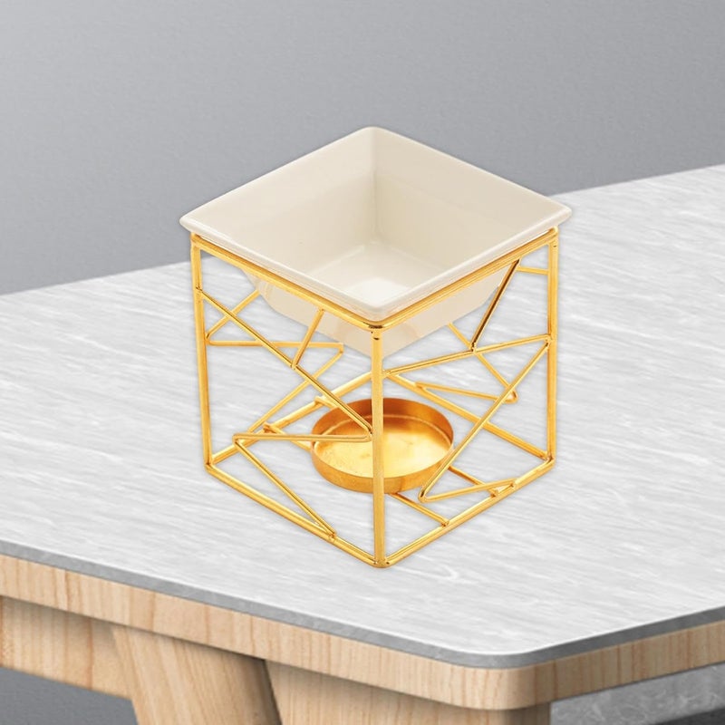 Aroma Oil for Essential Oils with Square Design for and Meditation, Gold - Image 4