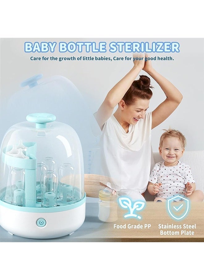 Bottle Sanitizer, Compact Electric Steam Baby Bottle Sterilizer, Baby Bottle Steam Sterilizer Sanitizer, Large Capacity, One on Control, for Baby Bottles, Pacifiers, Breast Pumps