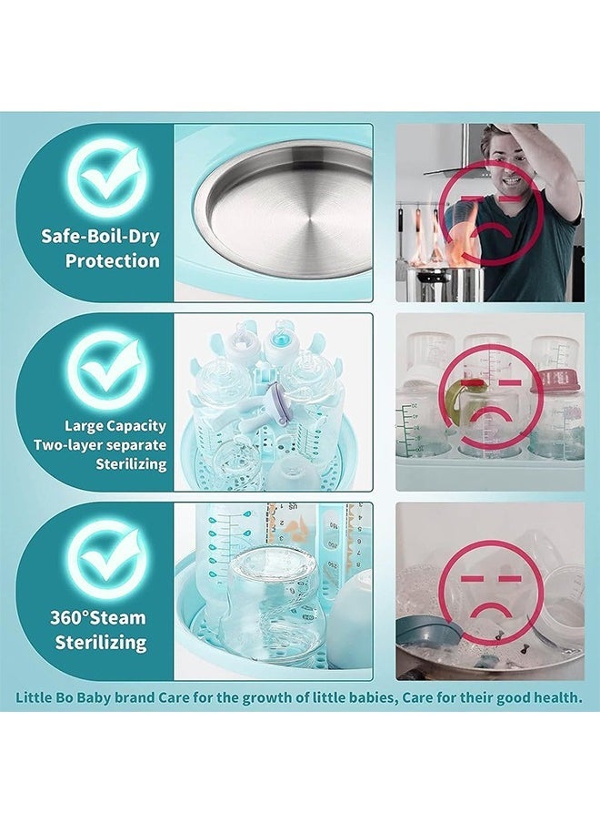 Gonice Bottle Sanitizer, Compact Electric Steam Baby Bottle Sterilizer, Baby Bottle Steam Sterilizer Sanitizer, Large Capacity, One on Control, for Baby Bottles, Pacifiers, Breast Pumps  - Image 5