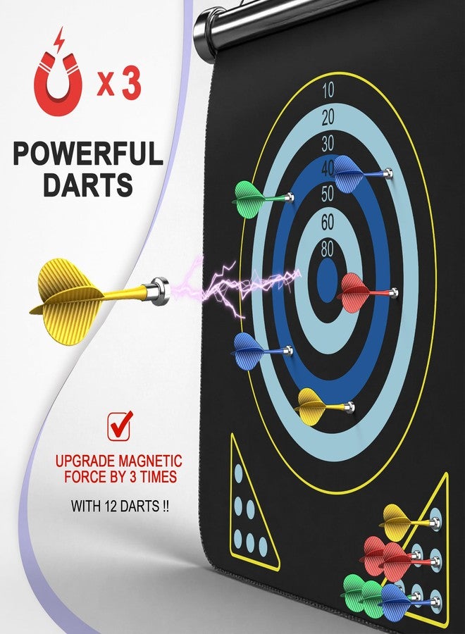 ALREMXUO Magnetic Dart Board for Kids, Gifts Ideas for Teenage Boys Girls, Dartboard Games, Toys for Teen Age 6 7 8 9 10 11 12 13 14 15 16 Years, Cool Stuff for Christmas, Room Decor, Blue - Image 3