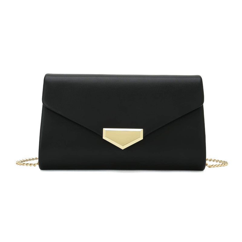CHARMING TAILOR CHARMING TAILOR PU Clutch Purse for Women Evening Bag Chic Clutch Handbag for Special-occasion (Black)  - Image 1