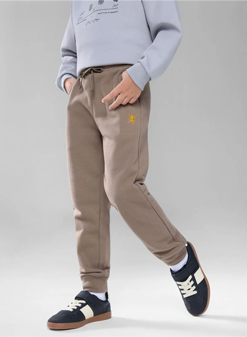 جيوردانو Kid's Tapered Fit French Terry Jogger with Elastic Waist