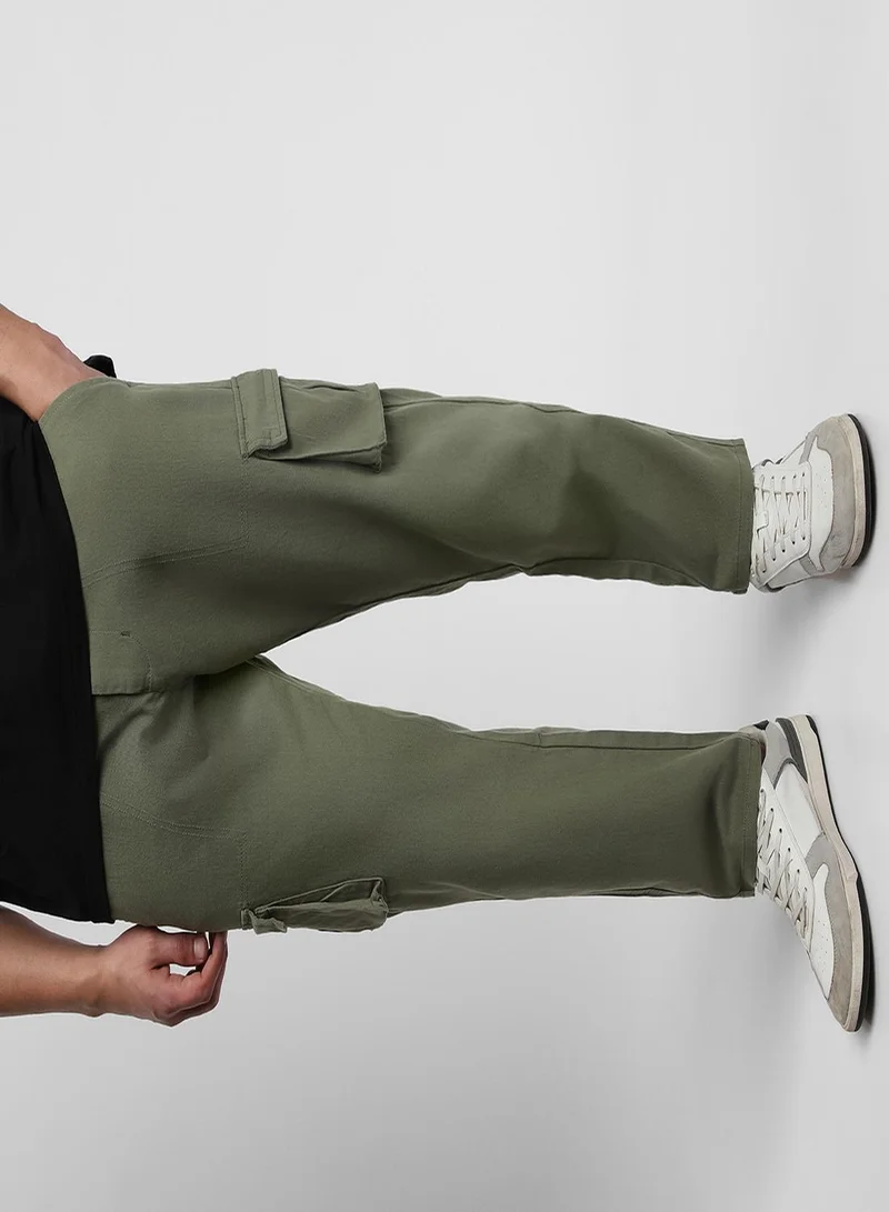 Dennis Lingo Slim Fit Light Olive Trouser for Men - Cotton Blend, Full Length, Mid Rise, Casual,