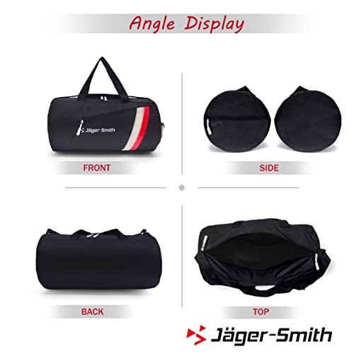 Jager_Smith Jager-Smith GB 900 Multipurpose Gym Bag with Shoe Compartment (Black, White & Red) - Image 2