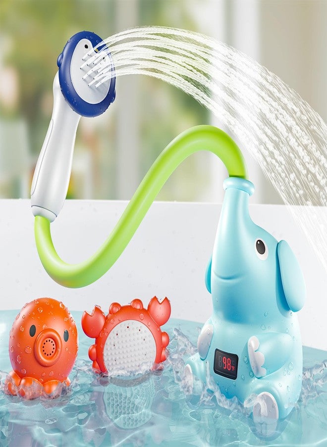 G-WACK Baby Bath Toys Shower Head Sprayer with Water Thermometer for New Borns, Toddlers and Kids | Baby Accessories, and Essentials in Bathtub or Sink | Shampoo Bath Rinser | USB Rechargeable Ⅵ - Image 1
