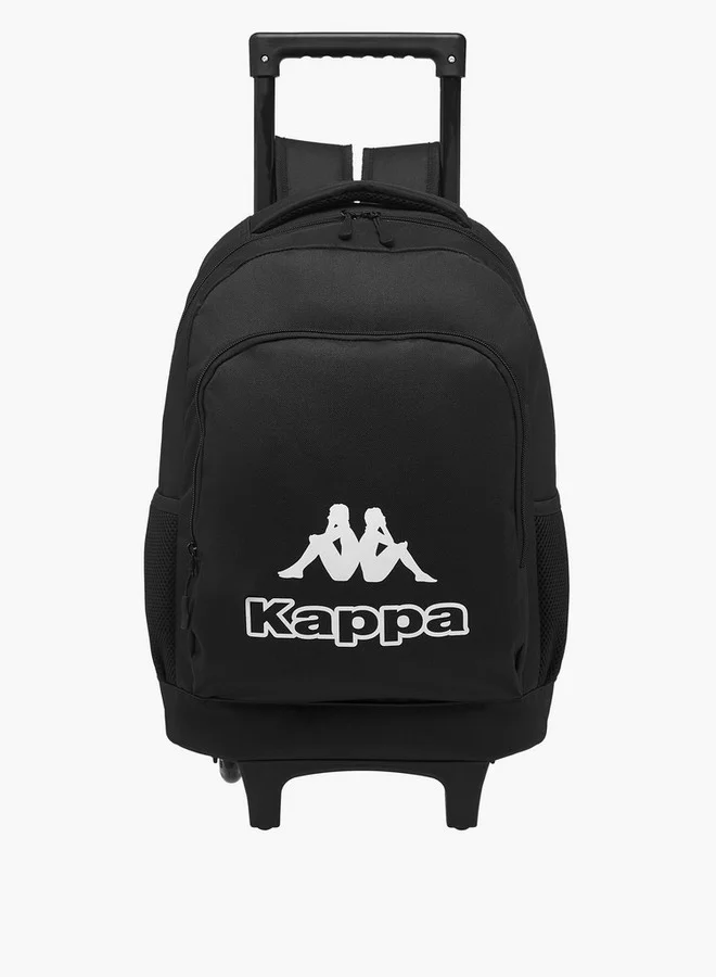 Kappa Logo Print Trolley School Backpack with Pencil Pouch and Lunch Bag - 35x20x45 cm