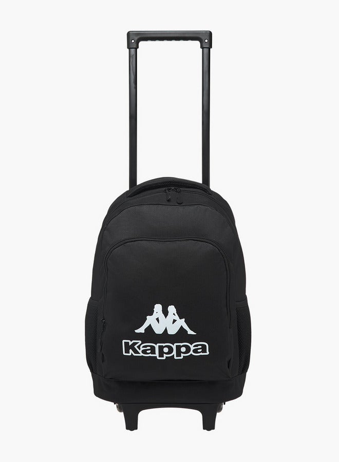 Kappa Logo Print Trolley School Backpack with Pencil Pouch and Lunch Bag - 35x20x45 cm  - Image 3