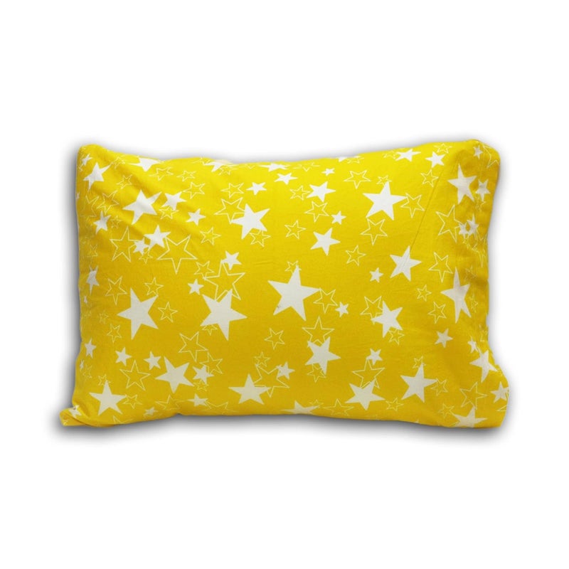 KRADYL KROFT Toddler Pillow with 100 Cotton Removable Cover 20 X 15 Inches Children Pillows Baby Pillows Yellow Star - Image 1