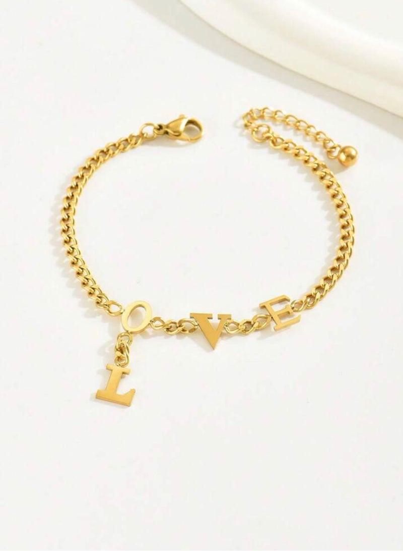 NEW STYLE Elegant Gold Plated Stainless Steel Bracelet For Women - Image 3