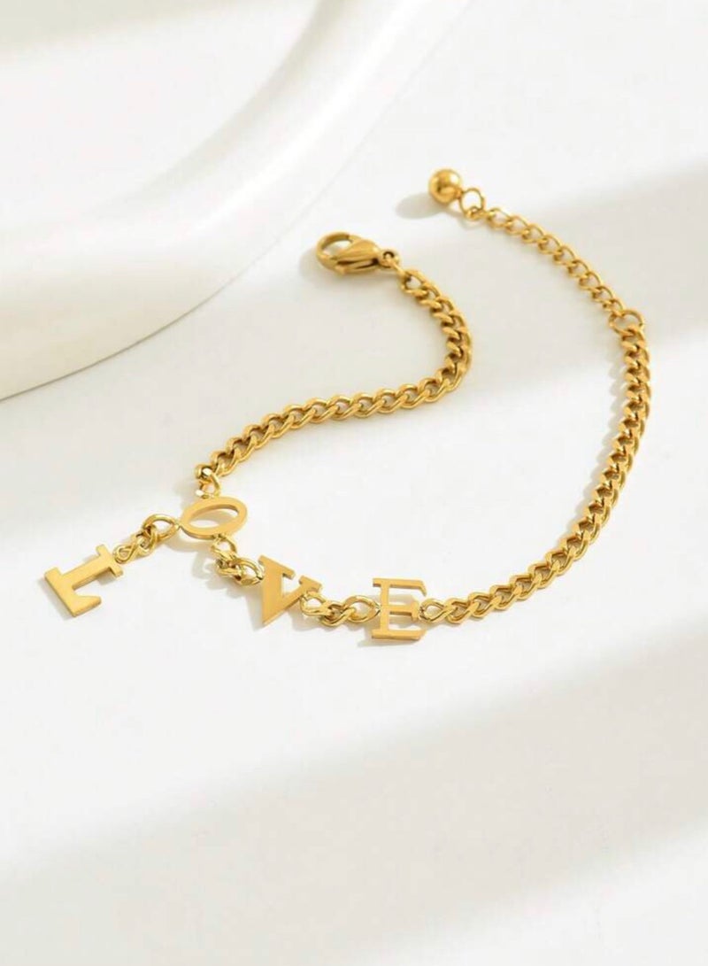 NEW STYLE Elegant Gold Plated Stainless Steel Bracelet For Women - Image 4