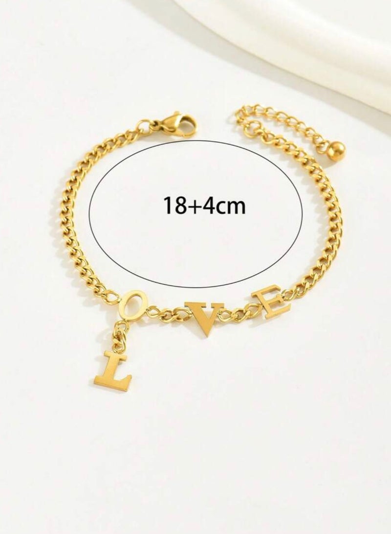 NEW STYLE Elegant Gold Plated Stainless Steel Bracelet For Women - Image 5