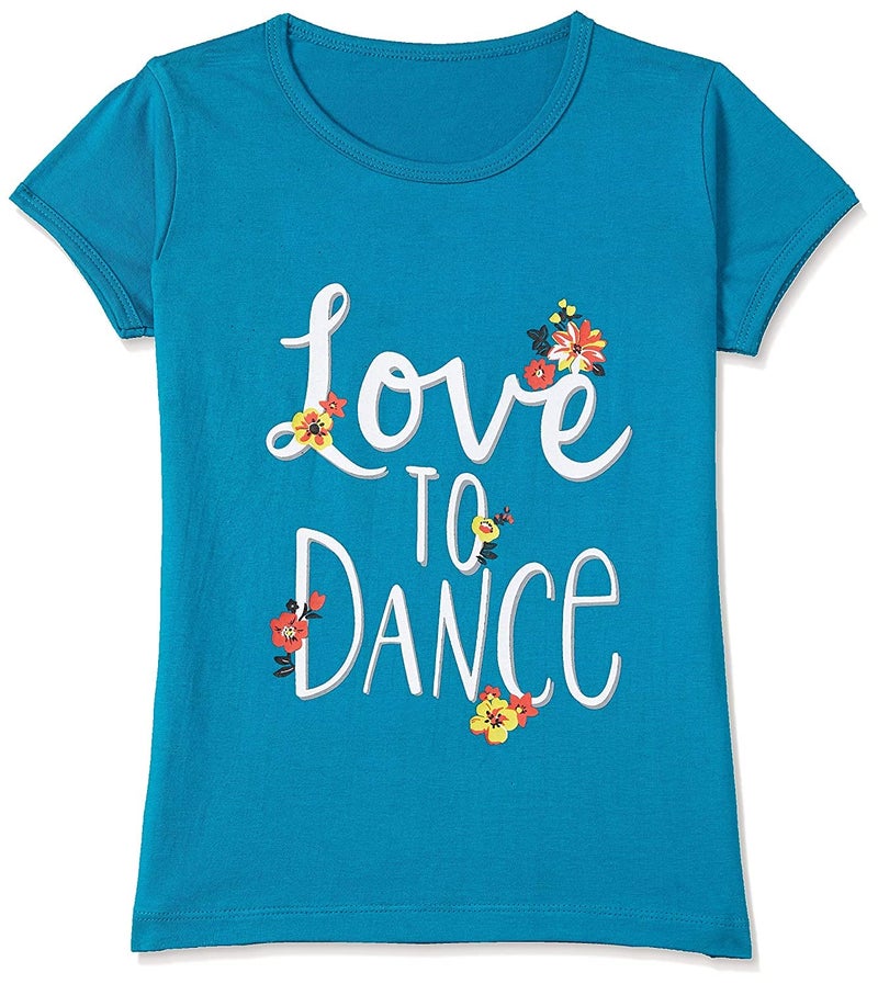 T2F Girl's Plain Regular fit T-Shirt (Pack of 5) (GLS-TSRT-01_Multicolor 5 13-14 Years) - Image 2