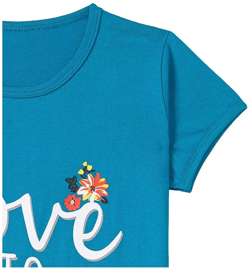 T2F Girl's Plain Regular fit T-Shirt (Pack of 5) (GLS-TSRT-01_Multicolor 5 13-14 Years) - Image 3