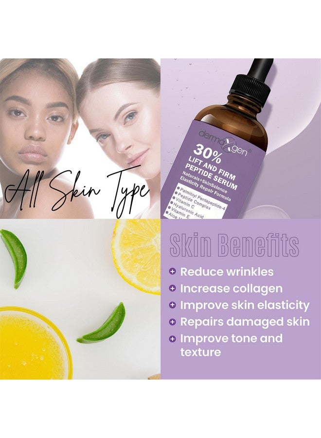 ديرماكسجين سيروم ديرماكسجين ليفت آند فيرم ٣٠٪ ببتيد - ماتريكسيل ٣٠٠٠، فيتامين سي وهـ + حمض الهيالورونيك + الصبار | مُعزز للكولاجين، مُشدّ للبشرة ومُكافح للشيخوخة - (٤ أونصة سائلة) لجميع أنواع البشرة - Image 3