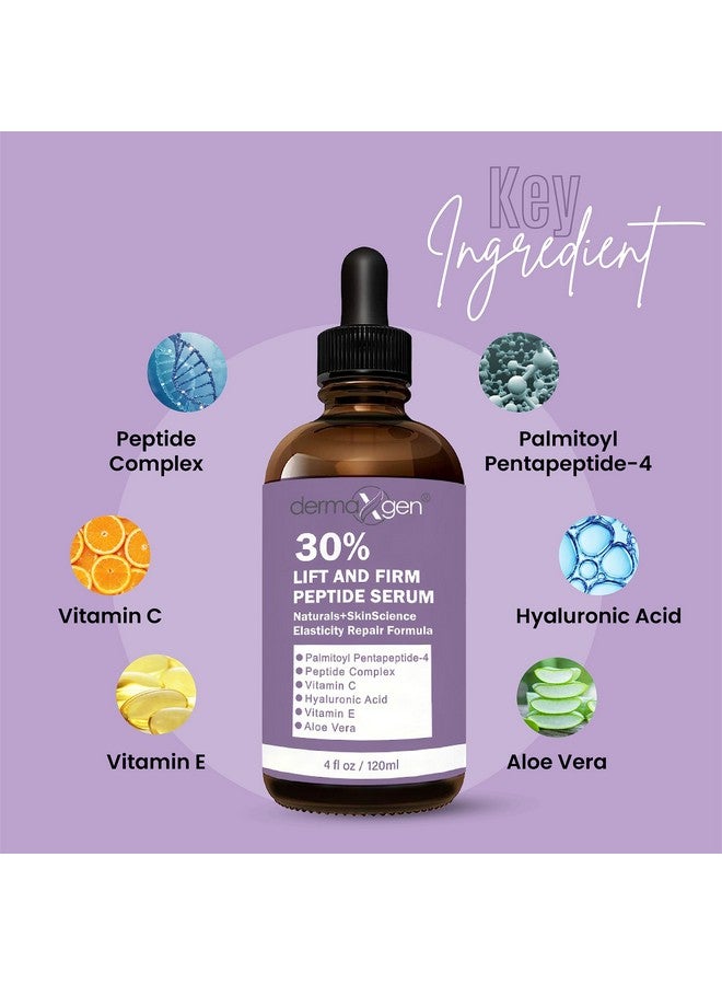 ديرماكسجين سيروم ديرماكسجين ليفت آند فيرم ٣٠٪ ببتيد - ماتريكسيل ٣٠٠٠، فيتامين سي وهـ + حمض الهيالورونيك + الصبار | مُعزز للكولاجين، مُشدّ للبشرة ومُكافح للشيخوخة - (٤ أونصة سائلة) لجميع أنواع البشرة - Image 2