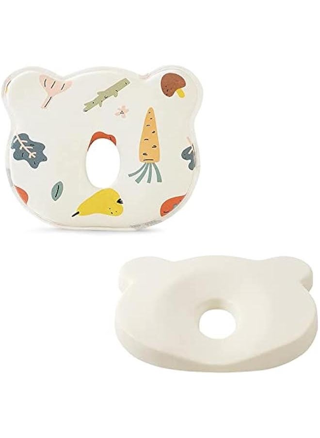 HOOKOR Breathable Baby Pillow Set with Pillowcase: Prevents Flat Head, Shapes Infant's Head  - Image 1