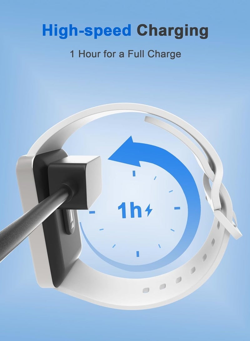 HablTech Charger for Galaxy Fit 3 SM-R390, Replacement USB Charging Cable Cord for Samsung Galaxy Fit 3 Smart Watch (3.3ft/100cm, Black)USB-A - Image 4