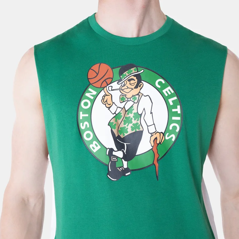 NEW ERA Green Men's NBA Boston Celtics Panel Sleeveless T-Shirt for Men | Best Price UAE