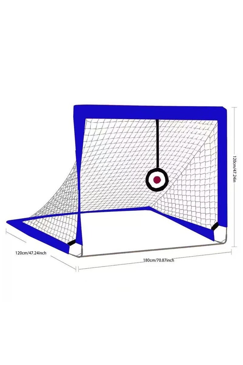 المؤسس مرمى كرة قدم - مجموعة من شبكتين لكرة القدم، مرمى كرة قدم منبثقة محمولة مقاس 6 × 4 قدم للفناء الخلفي - معدات تدريب كرة القدم مع كرة قدم وسلم ومخاريط - العاب للاطفال الصغار والشباب في الهواء الطلق - Image 4