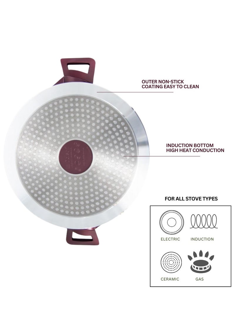 Dorsch Danish Design 28cm Casserole with Glass Lid - Non-Stick Ceramic Coating, Scratch Resistant, PTFE & PFOA-Free, Durable Construction, TUV Certified, Optimal Heat Distribution, Induction Ready, Easy Clean, High-Temperature Safe, Stylish Design - Image 3